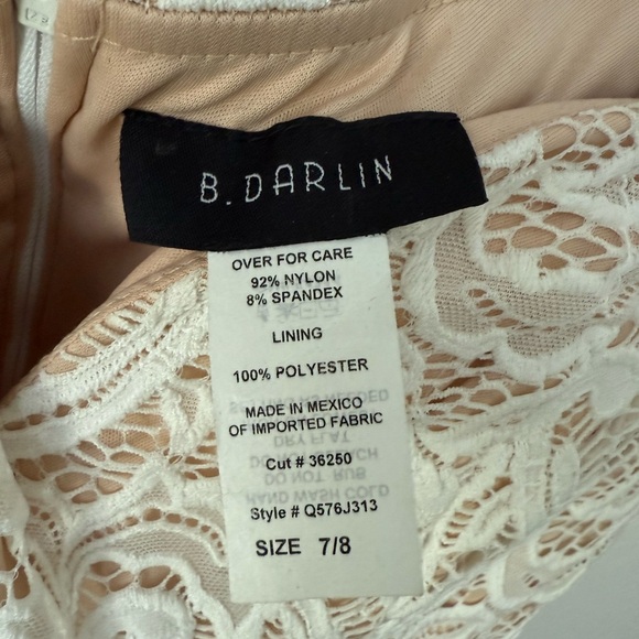 B Darlin Cream Lace Wedding Dress - Picture 5 of 5